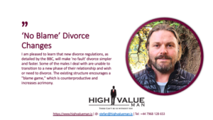 ‘No Blame’ Divorce Changes